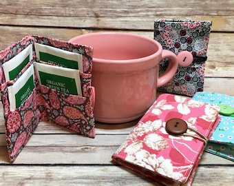 Tea bag holder, Tea bag, Tea bag pouch, Tea bag gift, Tea Bag Organizer, TeaBag, Tea bag storage, Tea Bag Wallet, Tea Bag Favour