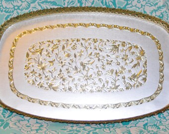 Large Gold Bird Vanity Dresser Tray