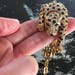 Green Eyed Rhinestone Jaguar Panther Cat Shoulder Brooch – Articulated Animal Leopard Pin – 1980s