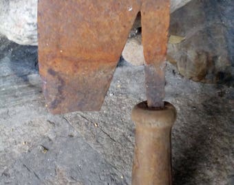 Vintage kitchen ax - Primitive ax - Metal Ax - Hand forged ax - Kitchen Large Meat Knife - Butcher's Knife - Old metal ax - Kitchen decor