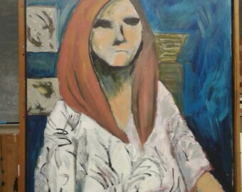 Reproduction print of painting My Turn