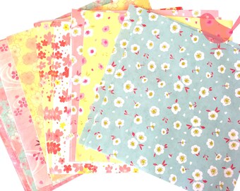 Scrap Pack - Japanese rice and origami paper ephemera, paper scraps doubled-side print