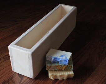 5 lb to 6 lb Pound 4" Tall Skinny Hand Crafted Solid Log Loaf Birch Wood Soap Mold