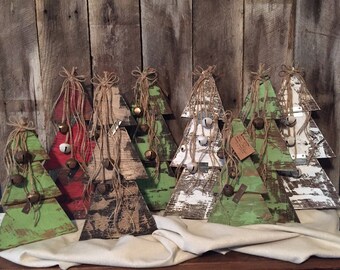 Pallet Christmas Trees, Reclaimed Pallet Wood, Vintage Christmas Decorations, Hand Painted, Rustic, Handmade Farmhouse Christmas Trees