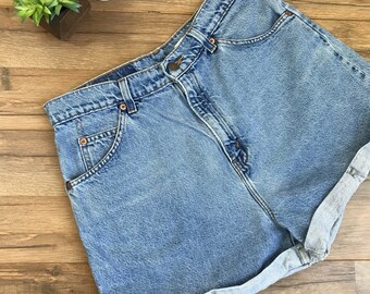 Levi's High Waisted Jean Shorts, Vintage Levis Shorts 954, High Waist Mom Jeans Shorts 30" waist