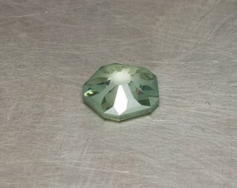 Moissanite Fancy Blue Green Loose Lab Created Conflict Free Floral Hanami Rose Cut Gemstone