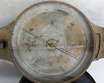 SURVEYORS TRANSIT COMPASS American Vernier's Compass Brass Original Case Meneely & Oothout West Troy New York 1830's Rare Antique Navigation