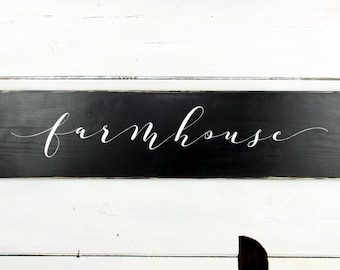 Farmhouse Sign - Farmhouse Decor - Rustic Decor - Rustic Sign - Rectangle sign - Black and White Sign