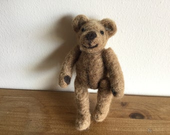 Needle felted teddy bear