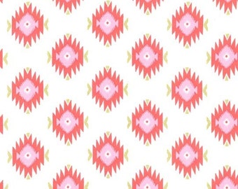 METALLIC Coral Glitzy Diamond, Glitz Garden, Michael Miller Fabrics