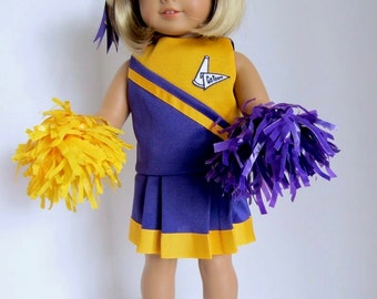 American Girl Doll: Purple and Gold Cheerleader