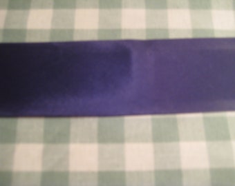 Vintage NAVY SATIN BINDING**1.75" x 9' 3" **Mint Condition**Folded Edges**