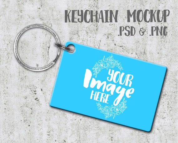 Dogtag Keychain Mockup Template Photoshop Mockup Key Ring