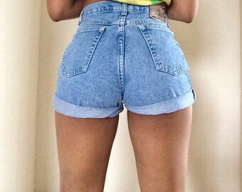 Sale Vintage high waisted rolled shorts Light medium Wash ALL SIZES