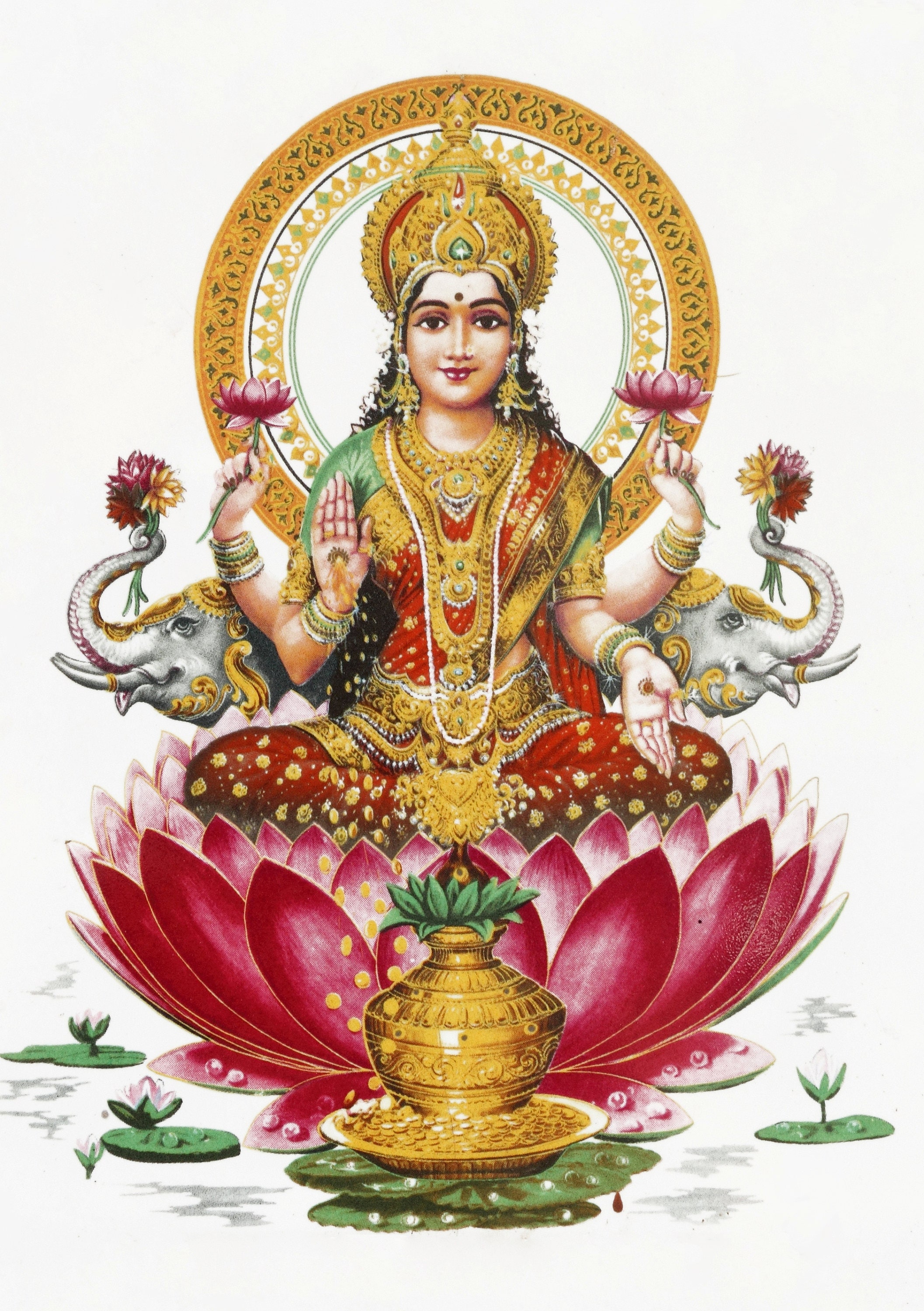 Lakshmi Hindu Goddess Hindu Statue Hindu Decor Hindu Art