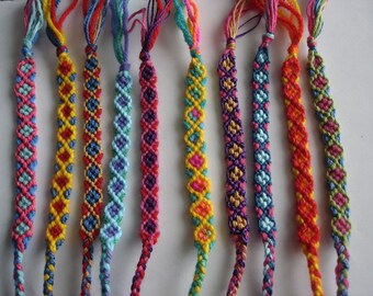set of 10 Brazilian multicolored handmade bracelets new