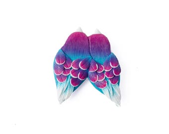 Love Handmade Birds Brooch Sweet pair of Birds Gift for Her Small handmade Bird Brooch Romantic girl woman Love pin Pin Up brooch Pin-up pin