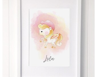 Unicorn 'Lola' Print