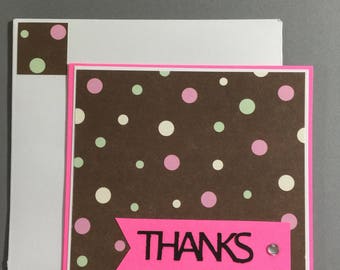 Thank You Card - Polka Dots