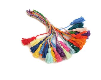 Tassel thread sewing embroidery thread tassels for crafts UK dangle yarn cotton charm floss handmade charm
