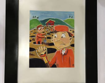 Watercolor of popular novel Holes by Louis Sachar