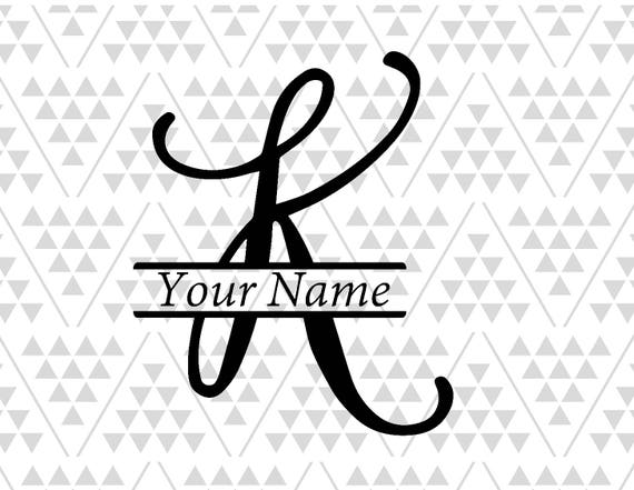 Download Monogram letter K Split letter K silhouette files digital