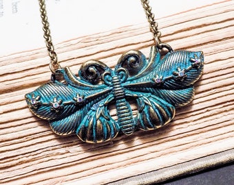 Verdigris Moth Pendant