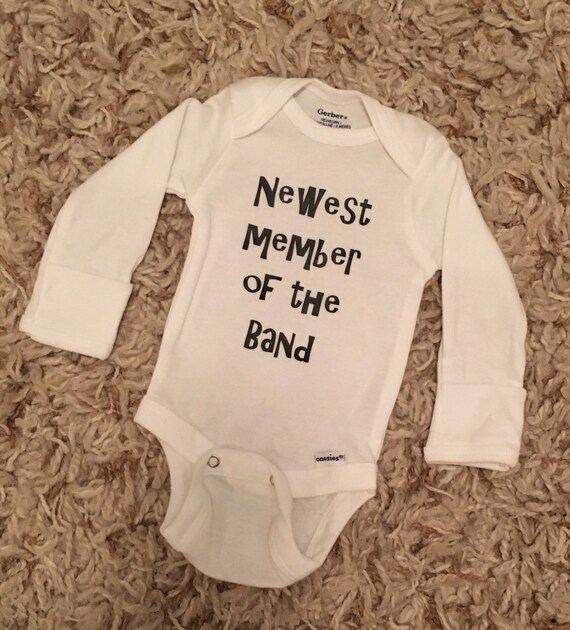 Items similar to Newest member of the band onesie, band onesie, cute onesie, boy clothing, girl