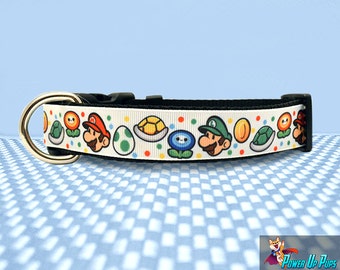 Paper Mario 1" Wide Dog Collar
