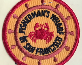 Fisherman's Wharf San Francisco Vintage Souvenir Travel Patch from Holm Patches
