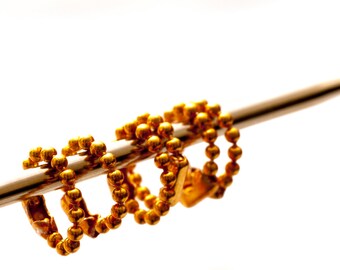 Small Sunny Yellow Ball Chain Stitch Markers