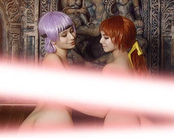 Dead or Alive 5 Kasumi and Ayane erocosplay print !!!18+!!!