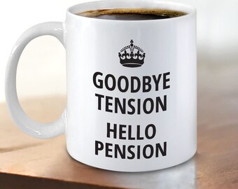 Retirement Gift For Men Women Funny Retirement Mug For Coworker Goodbye Tension Office Gag Coffee Mug