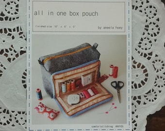 All-In-One-Box Pouch Paper Pattern by Aneela Hoey