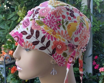 Women's Cancer Hats ON SALE Chemo Caps Hair Loss Hats. Made in the USA. Reversible Medium