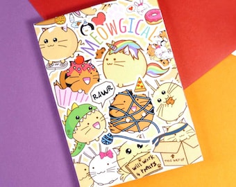 Fuzzballs Sticker Memo Pad Planner Kawaii Stationery diary Cute Japanese Notepad note book Idea School A7 Cuteness Stocking Stuffer