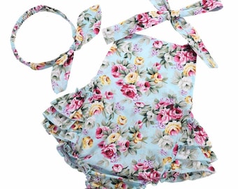 Summer newborn baby girl clothes infant suspenders