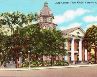 Cordele, Georgia, Crisp County, Court House - Vintage Postcard - Postcard - Unused (W)