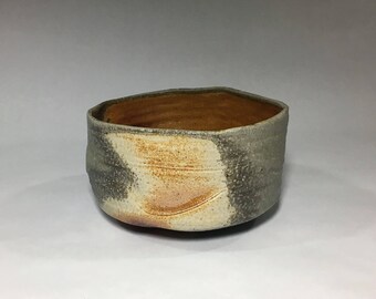 Wood fired matcha chawan, wabi-sabi Japanese teabowl, woodfired with natural ash glazes. Pottery, ceramic, tea ceremony.