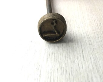 Vintage Japanese Branding Iron - Yakiin Branding Iron - Yakiin - Metal Stamp - Chinese Character - Kanji Stamp This (B3-62)