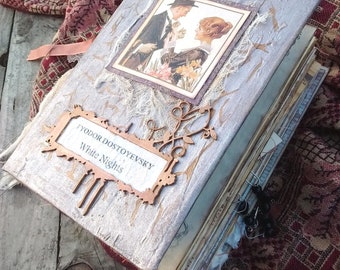 Junk Journal based on Dostoyevsky "White Nights" , Vintage Journal