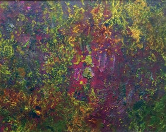 Deliquese a mixed media abstract painting on paper