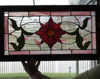 Flower Stained Glass Panel
