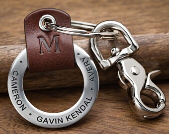 Personalized Dad Keychain, New Dad Gift, Dad Keychain, Fathers Day Keychain, First Fathers Day | ANY TEXT 35 chars, Made in USA