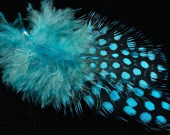 20 feathers fowl speckled turquoise making jewelry, scrapbooking