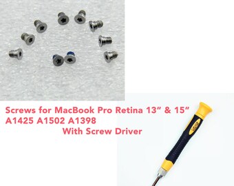 Macbook Pro 13" 15" Retina Bottom Cover Screws & Screws Driver Set for A1398 A1425 A1502