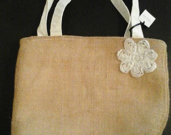 Small Tote-Vintage Burlap