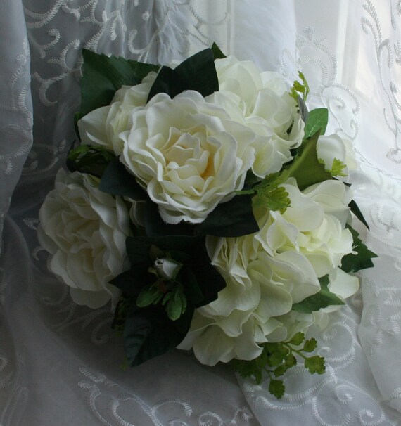 Gardenia Bouquet with Hydrangea Maidenhair Fern & Boutonniere