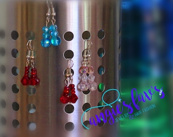 Dangle Earrings, Stacked Beads