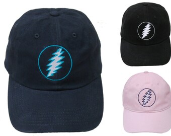 Grateful Dead hat- 13 point Lightning Bolt embroidered baseball cap / hat /Dead and Company /